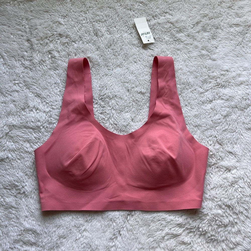 Aerie Smoothez Scoop Bralette Pink Seamless Lightweight XS 2957-637 NWT Pullover